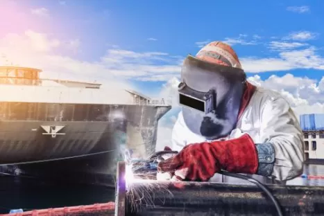 Metall Inertgasschweißen mit Schutzgas